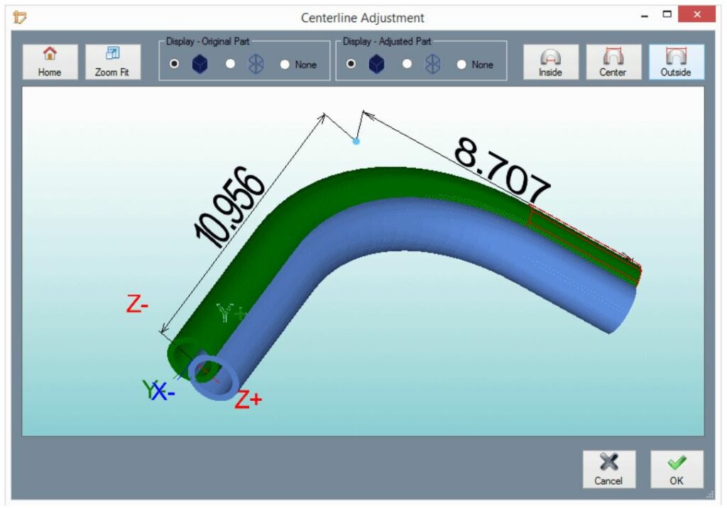 centerline adjustment